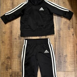 🟥 SOLD 3 months Adidas Black and White Kids Tracksuit